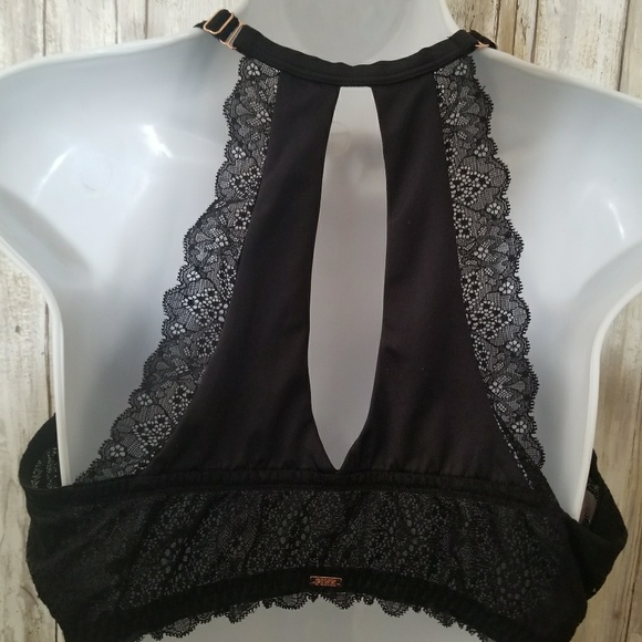 VICTORIA'S SECRET PINK BLACK 36D PADDED PUSHUP BRA - Picture 3 of 6